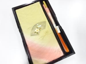 未使用品　正絹　帯揚げ・手組帯締めセット